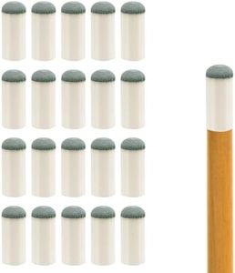 20pcs Billiard Cue Tips 12mm, 0.47in Pool Cue Stick Tips Billiard Cue Tips Replacement Kit Slip on Pool Cue Tips Pool Table Accessories for Lp Century Snooker & Billiards