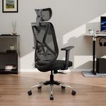 Green Soul Zodiac Lite | Office Chair | Flybird Ergonomic Design | 1D Adjustable Armrests | Synchro Tilt Lock Mechanism | Adjustable Lumbar Support |Mesh Fabric | No Seat Slider | Black