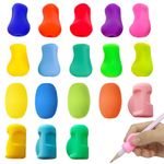 18 Pcs Pencil Grip, Silicone Pencil Grips, Pencil Grips for Children Colorful Pen Grips Writing Aid Grip Pen Handwriting Grip Correction Writing Tool for Boys Girls Students (Multicolor)