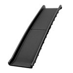 simpa Folding Lightweight Black Plastic Portable Dog Pet Ramp with Anti-Slip Textured Safety Surface.