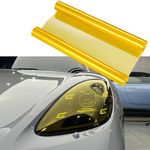 NewL 40cm x 152cm Extra Wide Self Adhesive Auto Car Tint Headlight Taillight Fog Light Vinyl Smoke Film Sheet Sticker Cover (Yellow)