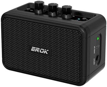 EROK Mini Electric Guitar Amp, with Clean Overdrive Effects,Support BT/Headphone Connection,5W Indoor Music Pratice Speaker (Dark)