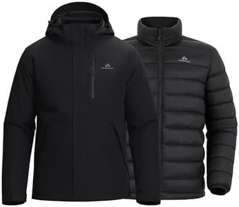 Pioneer Camp Men's 3-in-1 Snow Ski Jacket Puffer Liner Insulated Waterproof Rain Jackets Winter Windbreaker Snowboard Coat