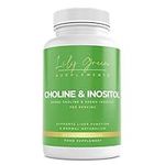 Lily Green | Choline 500mg & Inositol 500mg per Serving | 90 Vegan Capsules | Supports Normal Liver Function & Metabolism | Non-GMO | No Artificial Fillers or Excipients | Made in UK