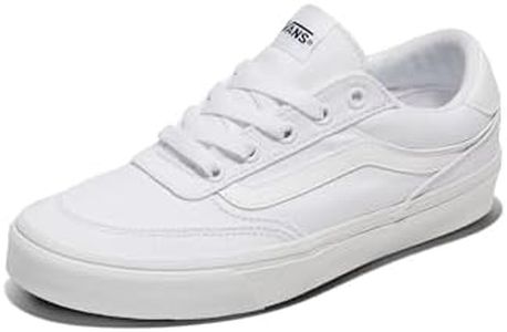 Vans Women's Brooklyn LS Shoe | Low-Top Sneakers for Everyday Wear, Walking, Work & Fashion, Canvas White/White, 9.5