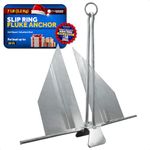 Five Oceans Boat Anchor - Fluke Anchor, 7 Lb, Galvanized Steel Slip Ring Boat Anchor, Boat Anchors, Small Boat Anchor for Kayak, Dinghies Personal Watercraft Paddleboards Canoes Small Boats - FO4556