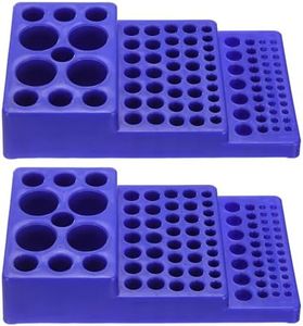PATIKIL 26 Wells Tube Rack, 2 Pcs Vial Rack Trapezoid Centrifuge Tube Holder for Microcentrifuge Tubes 0.2/0.5/1.2/1.5/1.8/2/5/15/50ml, Blue