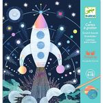 DJECO Cosmic Mission Metallic Scratch Card Activity Set