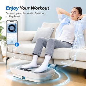 MERACH Vibration Plate – Grey Fitness Platform for Home Workout
