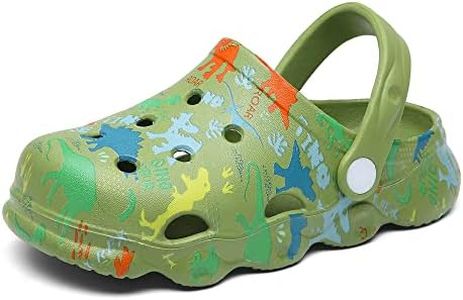 INMINPIN Kids Cute Clogs Cartoon Garden Shoes Boys Girls Slides Slippers Indoor Outdoor Children Water Shower Beach Pool Sandals, Fruit Green, 8.5-9.5 Toddler