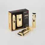 BaBylissPRO Men Limited Edition Goldfx Trimmer And Uv-Disinfecting Single Foil Shaver Prepack
