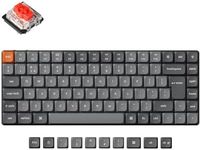 Keychron K3 Max Ultra-Slim Wireless Mechanical Keyboard, QMK/VIA Programmable Bluetooth 5.1/2.4 GHz/Wired with RGB Backlight Hot-swap Low Profile Gateron Red Switch for Mac Win Linux - UK Layout