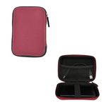 GadgetBite External Printed Hard Drive Disk Enclosure Portable Carrying Case Cover Pouch Casing for 2.5-Inch Hard Drive (Maroon)