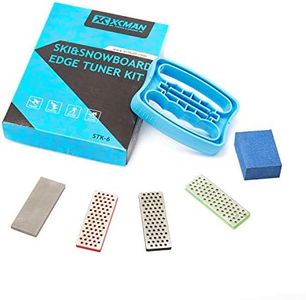 XCMAN Snowboard Ski Side Edge Bevel Sharpener Tuning Kit Edge Care Kit -Ski Side Angle Tool +3 diamonds Files +Gummy stone