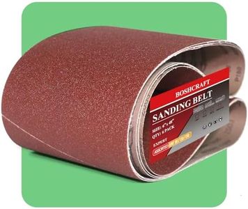 BOSHCRAFT 6 x 48 Inch Belt Sander Sanding Belt, 12 Pack Belt Sander Paper 80/120/150 Grits Assortment Aluminum Oxide Sanding Belts for Belt Sander Knife Sharpening Wood Metal Polishing
