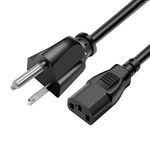 Computer Monitor TV Power Cord, TL-JIYPU NEMA 5-15P to C13 PC Power Cable 5FT, 18 AWG 3 Prong AC Power Cable for LG LCD, Samsung TV, Printer, Projector, HP Dell BenQ Sony Asus Toshiba Sharp, UL Listed