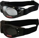 Global Vision Eliminator Black Frame Dirt Bike Padded Motorcycle Goggles Clear & Super Dark Lens