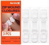 SurviveX Zip Stitch Wound Closure Strips - Repair Wounds Without Stitches - Zipstitch Sutures - Laceration Closures - FSA HSA Approved - 3 PCS