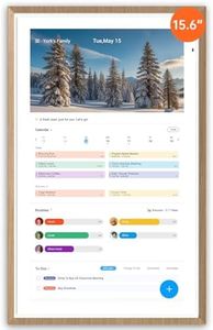 ApoloSign Digital Calendar: 15.6" Wall Planner Electronic Calendar, Smart Touchscreen Interactive Display for Chore Chart, Family Schedules, Supports All Apps via Google Play (Brown, 15.6-inch)