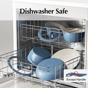 Redchef 16-Piece Ceramic Cookware Set – Blue Non-Stick Pots & Pans