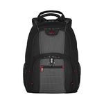 Wenger Pillar 600633, 16 Inch Laptop Backpack, Triple Protect Compartment with Case-Stabilizing Platform, 25 Litre Capacity, Work, School, Travel, Commuting, Black/Grey 25 x 38 x 48 cm