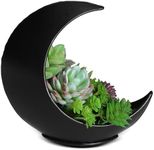 Oakadoaks Table Planter - Desk Moon Planter – Candle Holder - Boho Planters for Indoor Plants, Succulents, Air Plant, Cactus, Faux, Artificial Plants -Witchy Gifts for Women, Birthdays, Plant Lovers