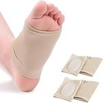 2 Pairs Metatarsal Compression Arch Support Sleeve-Cushioned Gel Foot Sleeves-Flat Feet,Plantar Fasciitis,Foot Pain Relief,Heel Spurs-One Size Fits All