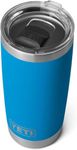 YETI Rambler Tumbler, Vaccum Insulated Stainless Steel Tumbler with Magslider Lid, Big Wave Blue, 20 oz (591 ml)