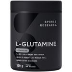 Sports Research L-Glutamine - Workout Recovery, Immune Health & Gut Health Support - 5 G Per Serving - 300 Grams