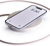 Einova Classic Stone - Marble Wireless Charger Designed in Italy, Wireless Charging Pad | Integrated 6 ft USB-C Cable | Smartphones, Wireless Earbuds, Smartwatches - Cream Marble