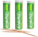 Xero Picks Energy Infused Flavored Toothpicks with Caffeine, B12 and B6 (Sour Apple, 3 Pack)