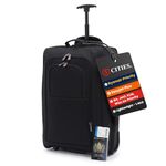 5 Cities New Summer 2022 21"/55cm Carry On Lightweight Travel Cabin Approved Trolley Bag With Wheels Suit Case Hand Luggage , 2 Year Warranty