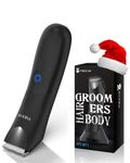VIKICON Balls Trimmer Men, Pubic & Body Hair Trimmer Men, IPX7 Waterproof Body Groomer w/Light & Ceramic Blade, Shavers for Private Parts, Electric Male Razor, USB-C Charging, Gifts for Him Dad