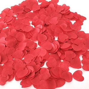 1 inch Red Tissue Paaper Heart Confetti 4000 Pieces Biodegradable Confetti Paper for Wedding Party Balloon or Table Decor