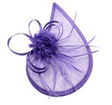 Finecy In - Ladies Wedding Races Cocktail Hat Occasion Fascinator (Purple)