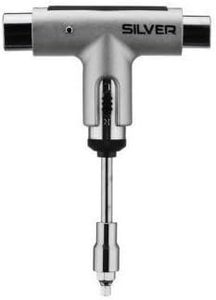 Silver Ratchet Skateboard Tool, Silver