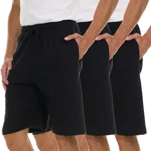 3 Pack Mens Jersey Shorts with Pockets and Drawstring – Soft Men's Lounge Shorts for The House, Sleep PJ, Pajamas – Up to 3XL