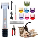 BarberBoss Pet Grooming Kit, Pet Clippers, Dog Clippers Professional for Thick Hair, Dog Grooming Kit, Cat Clippers for Matted Fur, Dog Grooming Kit, Dog Clippers Cordless