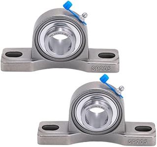 XIKE 2 Pcs SUCP205-16 Bore 1" All Stainless Steel Pillow Block Square Flange Mounted Ball Bearings, Solid Base and Self Aligning.