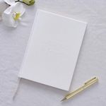 Ginger Ray White Embossed Wedding Planner with 49 Gold-Edged Pages Bride to Be Gift