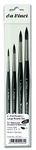 da Vinci Brushes 5598 Casaneo Large Round (Sizes 5,6,8,10) Artist Brush Set, Black, 4 Count