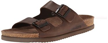 Mephisto Men's Nerio Toe Ring Sandal, Dark Brown Scratch, 11