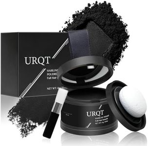 Magic Hairline Powder, Instantly Conceals Hair Loss, Natural Hairline Coverage, Hair Fibers for Thinning Hair, Root Touch Up Hair Powder for Women & Men, Root Cover Up Hair Powder (Black)