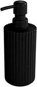 Allstar, Dispenser di sapone liquido Minas nero – capacità: 0,28 l, polipropilene, 7 x 18 x 7 cm, colore nero,