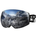 OutdoorMaster Ski Goggles PRO - Frameless, Interchangeable Lens Snow Goggles for Men & Women - 100% UV Protection (VLT 10% Grey Lens with Free Protective Case)