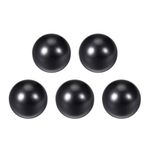 sourcing map 5Pcs Thermoset Ball Knob M8 Female Threaded Machine Handle 25mm Diameter Smooth Rim Black