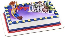 DecoSet® Disney and Pixar Toy Story 4 Team Toy Cake Topper, 2-Piece Decoration Set for Creating Playful Cakes