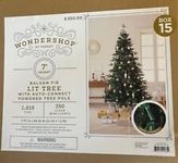 7FT Pre-lit Balsam Fir Artificial Christmas Tree Clear Lights - Wondershop