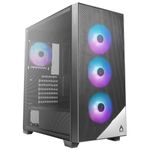 AZZA AERO Black, CSAZ-480, ATX Computer Case, Metal Mesh Side Panel, 4 x 120 mm ARGB & PWM Fans Included (CSAZ-480 AERO)