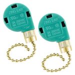 Cenipar ZE-268s6 Ceiling Fan Switch Zing Ear Gold Pull Chain 3 speed 4 wire (2 Pack) for Ceiling Fans, Wall Lamps, Cabinet Light